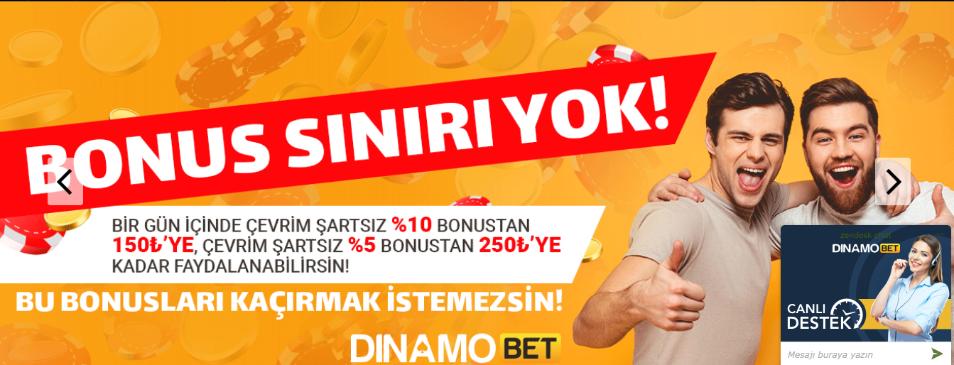Dinamobet 5 Tl Bedava Bahis Bonusu